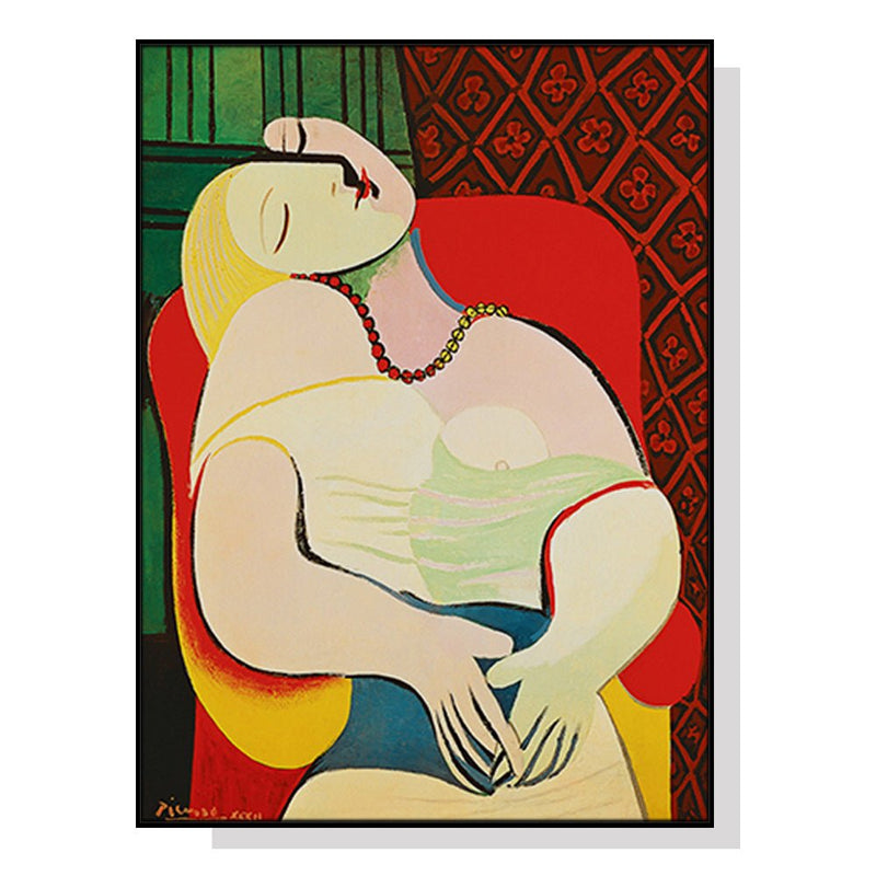 50cmx70cm The dream by Pablo Picasso Gold Frame Canvas Wall Art - Home & Garden > Wall Art - Rivercity House & Home Co. (ABN 18 642 972 209) - Affordable Modern Furniture Australia