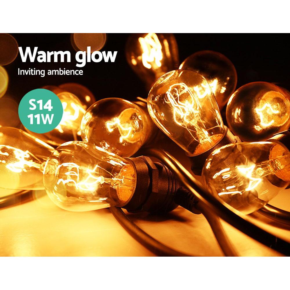 56m Festoon String Lights Christmas Bulbs Party Wedding Garden Party - Rivercity House & Home Co. (ABN 18 642 972 209) - Affordable Modern Furniture Australia