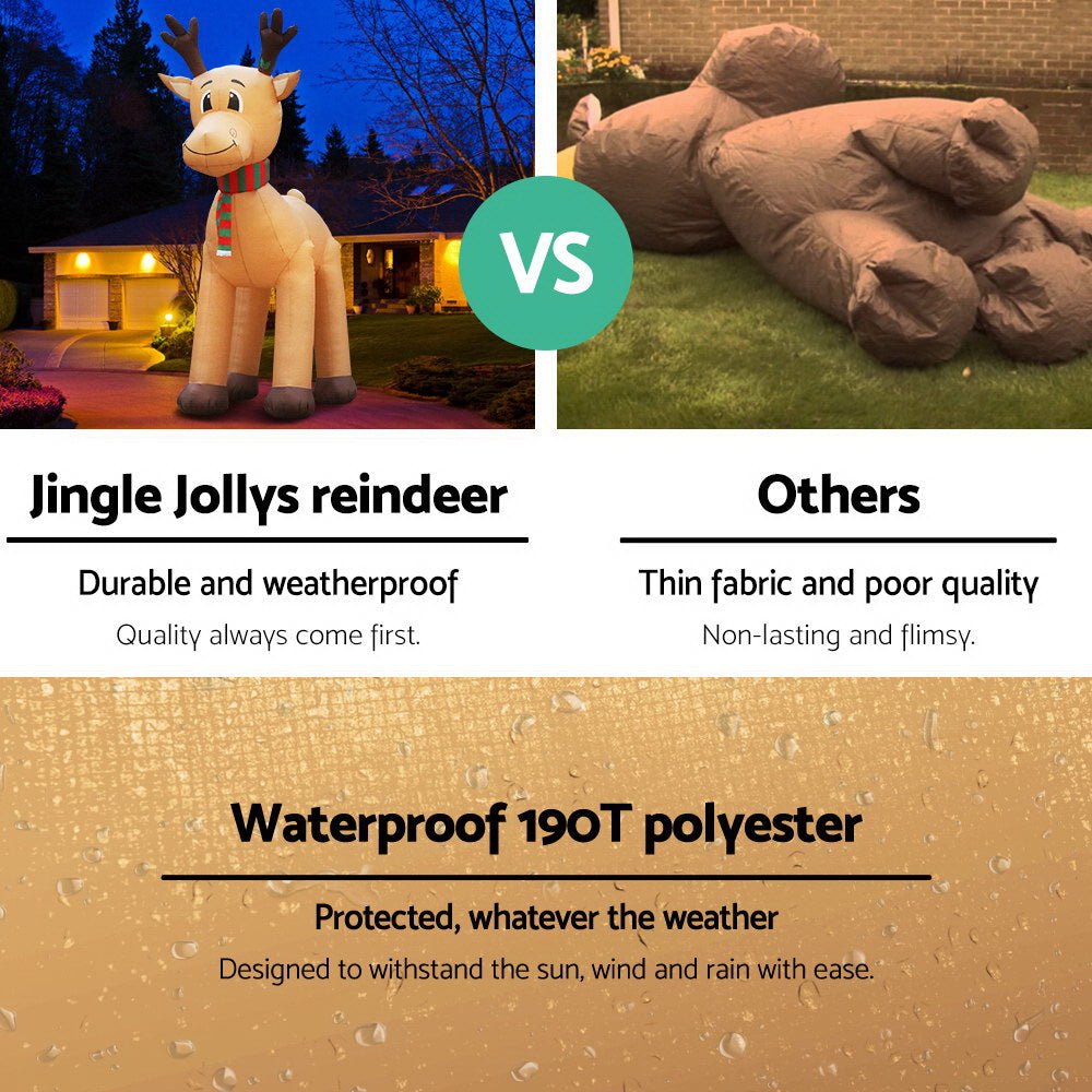 5M Christmas Inflatable Reindeer Giant Deer Air - Power Light Inside - Rivercity House & Home Co. (ABN 18 642 972 209) - Affordable Modern Furniture Australia