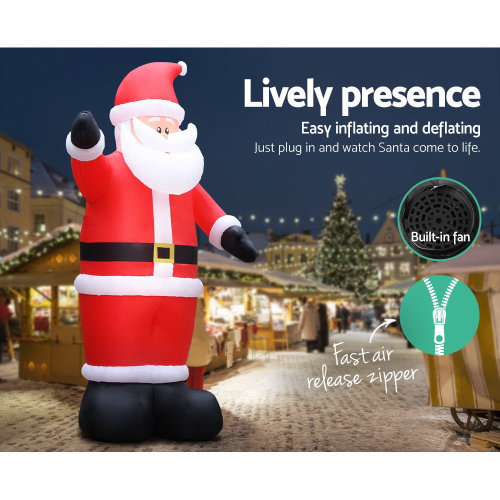 5M Christmas Inflatable Santa Decorations Outdoor Air - Power Light - Rivercity House & Home Co. (ABN 18 642 972 209) - Affordable Modern Furniture Australia