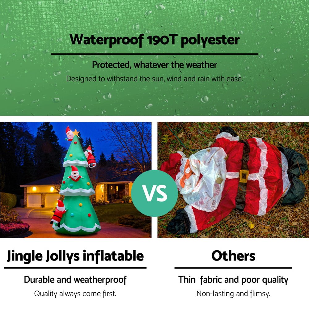 5M Christmas Inflatable Santa on Christmas Tree Xmas Decor LED - Rivercity House & Home Co. (ABN 18 642 972 209) - Affordable Modern Furniture Australia