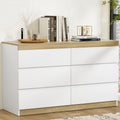 6 Chest of Drawers Cabinet Dresser Table Lowboy White