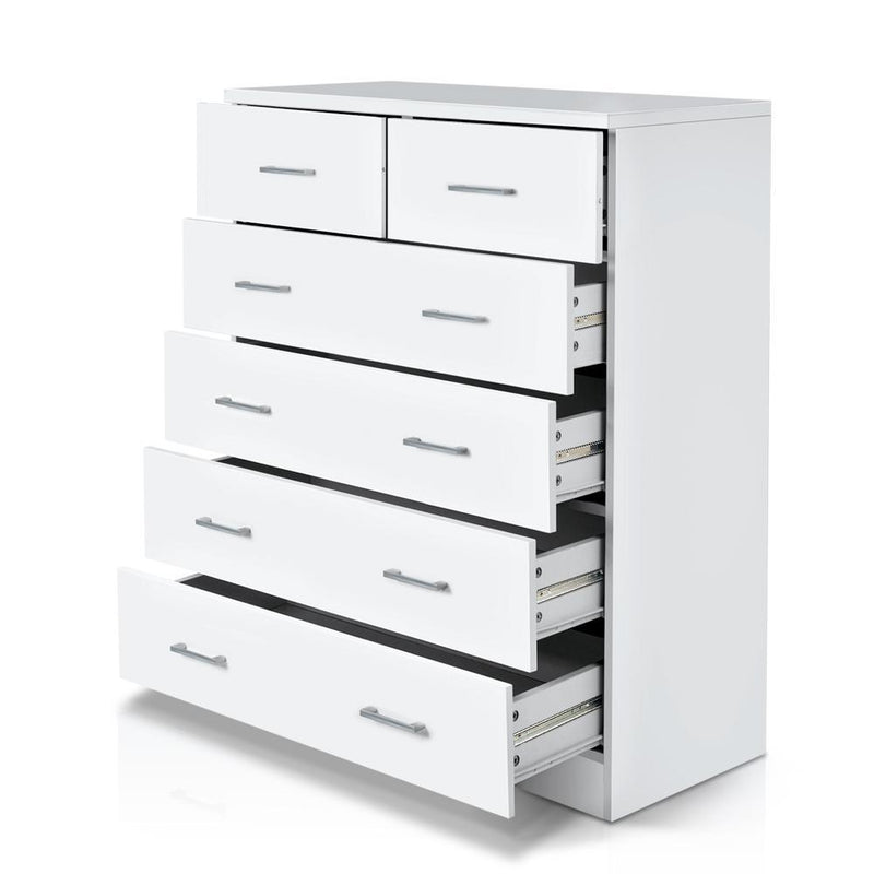 6-Drawer Tallboy White - Furniture > Living Room - Rivercity House And Home Co.