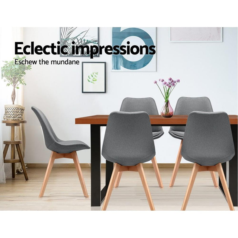 6 Seater Dining Table - Wood Table with Black Steel Legs - Rivercity House & Home Co. (ABN 18 642 972 209) - Affordable Modern Furniture Australia