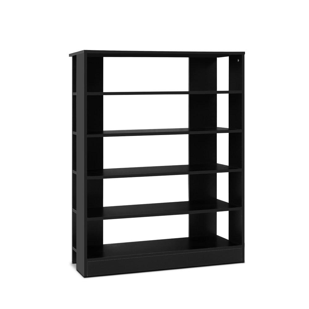 6 Tier Contemporary Shoe Rack (Black) - Furniture - Rivercity House & Home Co. (ABN 18 642 972 209) - Affordable Modern Furniture Australia