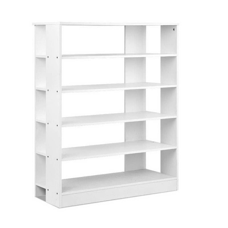 6 Tier Contemporary Shoe Rack (White) - Furniture - Rivercity House & Home Co. (ABN 18 642 972 209) - Affordable Modern Furniture Australia