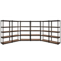 6 x 1.8M Garage Shelving Warehouse Racking Black