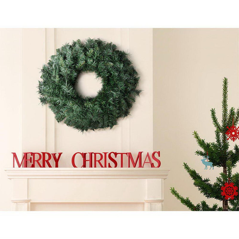 60cm Christmas Wreath - Green - Rivercity House & Home Co. (ABN 18 642 972 209) - Affordable Modern Furniture Australia