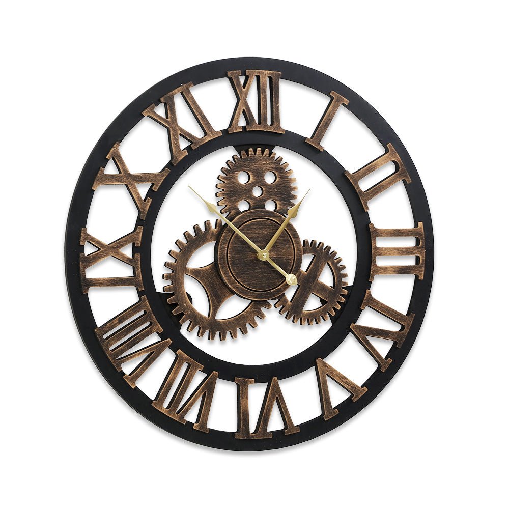 60CM Wall Clock Modern Large Vintage Luxury Art Clock Home Decor Black - Home & Garden > DIY - Rivercity House & Home Co. (ABN 18 642 972 209) - Affordable Modern Furniture Australia