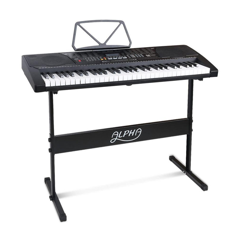 61 Key Lighted Electronic Piano Keyboard LCD Electric w/ Holder Music Stand - Audio & Video - Rivercity House & Home Co. (ABN 18 642 972 209) - Affordable Modern Furniture Australia