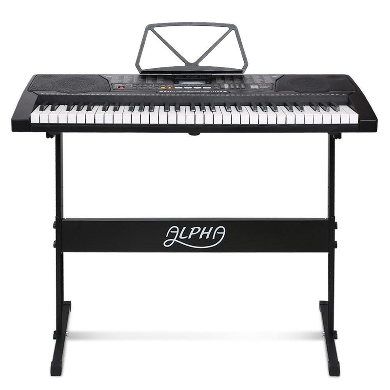 61 Key Lighted Electronic Piano Keyboard LCD Electric w/ Holder Music Stand - Audio & Video - Rivercity House & Home Co. (ABN 18 642 972 209) - Affordable Modern Furniture Australia