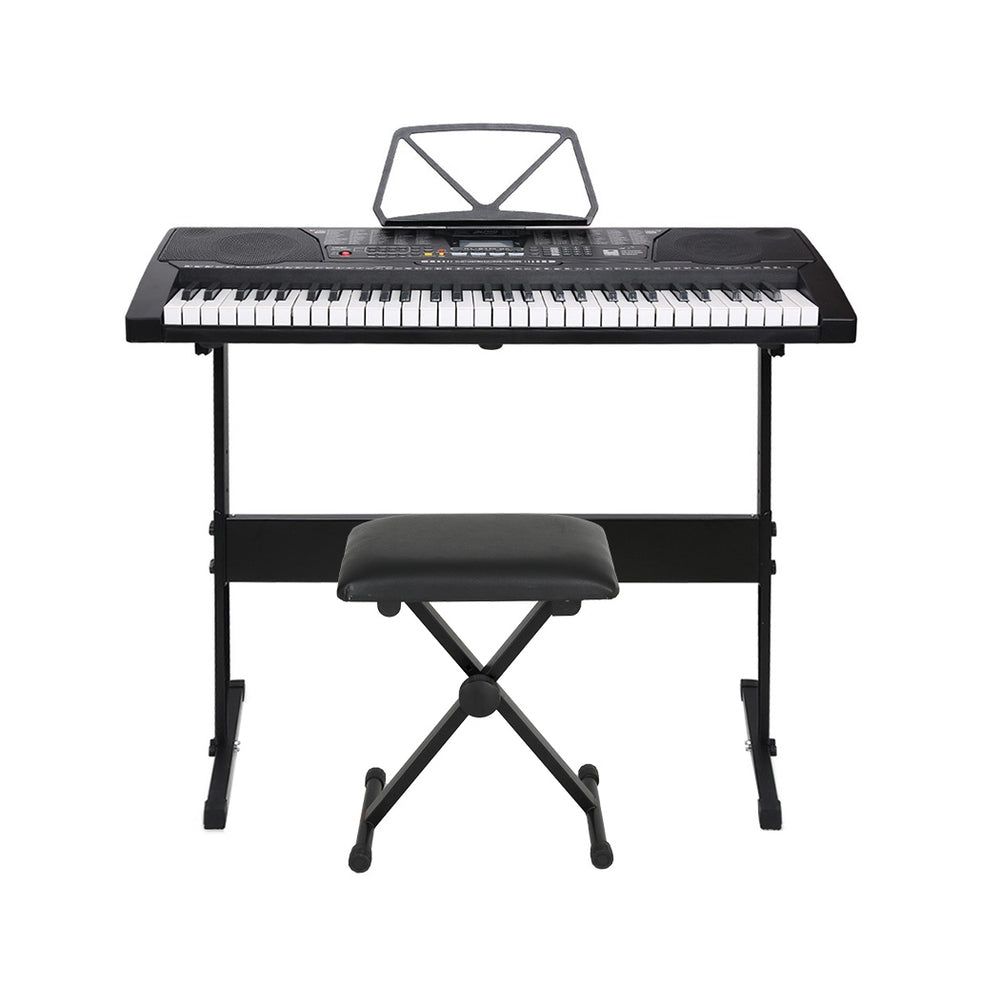 61 Keys Electronic Piano Keyboard Digital Electric w/ Stand Stool Lighted - Audio & Video > Musical Instrument & Accessories - Rivercity House & Home Co. (ABN 18 642 972 209) - Affordable Modern Furniture Australia