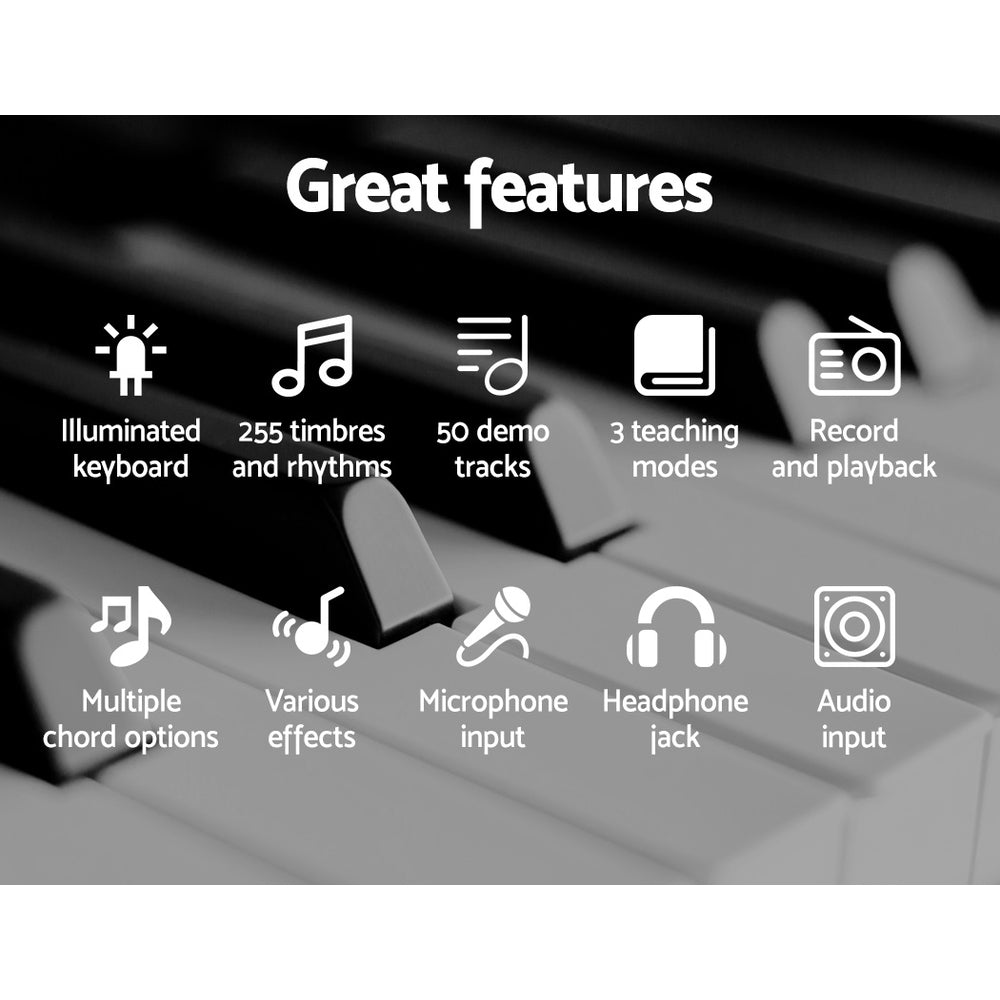 61 Keys Electronic Piano Keyboard Digital Electric w/ Stand Stool Pink - Audio & Video > Musical Instrument & Accessories - Rivercity House & Home Co. (ABN 18 642 972 209) - Affordable Modern Furniture Australia