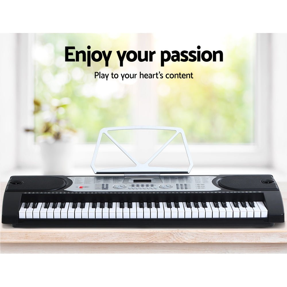 61 Keys Electronic Piano Keyboard Digital Electric w/ Stand Stool Silver - Audio & Video > Musical Instrument & Accessories - Rivercity House & Home Co. (ABN 18 642 972 209) - Affordable Modern Furniture Australia