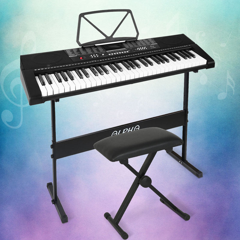 61 Keys Electronic Piano Keyboard Digital Electric w/ Stand Stool Speaker - Audio & Video > Musical Instrument & Accessories - Rivercity House & Home Co. (ABN 18 642 972 209) - Affordable Modern Furniture Australia