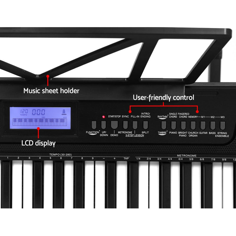 61 Keys Electronic Piano Keyboard Digital Electric w/ Stand Stool Touch - Audio & Video > Musical Instrument & Accessories - Rivercity House & Home Co. (ABN 18 642 972 209) - Affordable Modern Furniture Australia