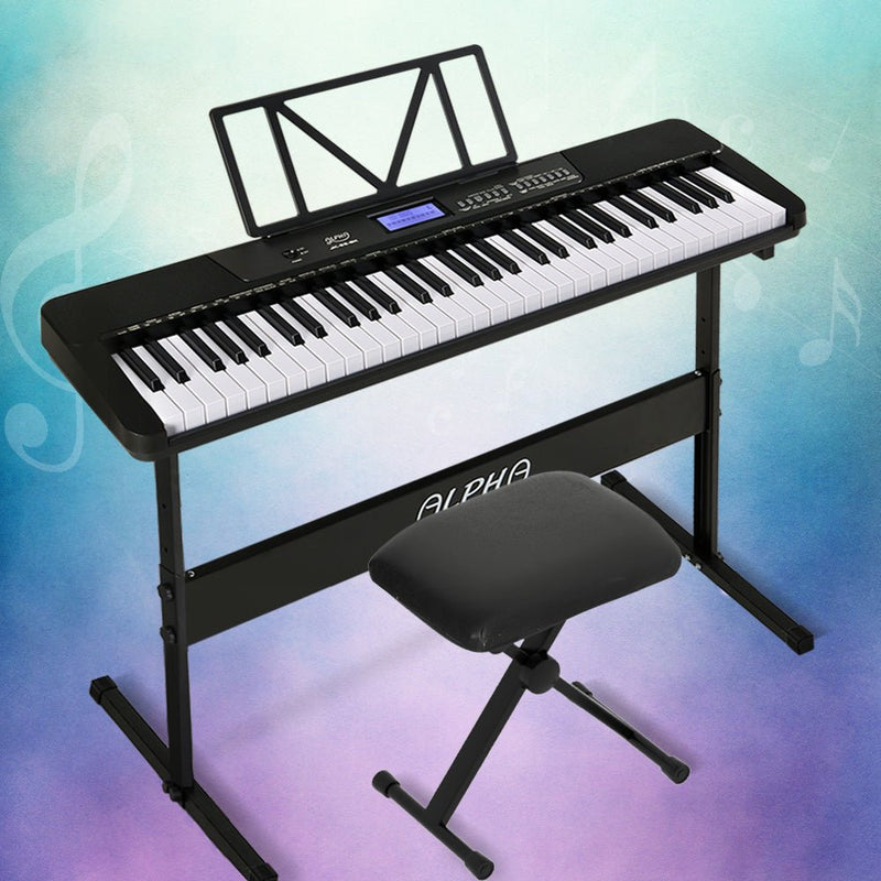 61 Keys Electronic Piano Keyboard Digital Electric w/ Stand Stool Touch - Audio & Video > Musical Instrument & Accessories - Rivercity House & Home Co. (ABN 18 642 972 209) - Affordable Modern Furniture Australia