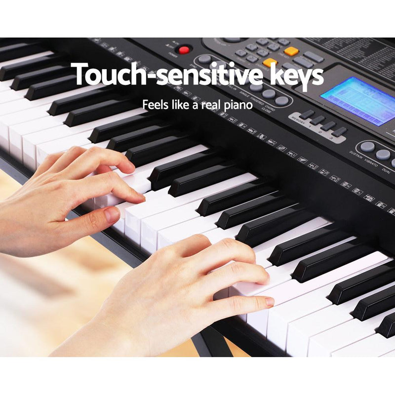 61 Keys Electronic Piano Keyboard Electric Instrument Touch Sensitive Midi - Audio & Video - Rivercity House And Home Co.
