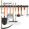 64Inch Wall Mount Tool Hanger Garden Storage Organiser Mop Broom Holder Hook Pegs