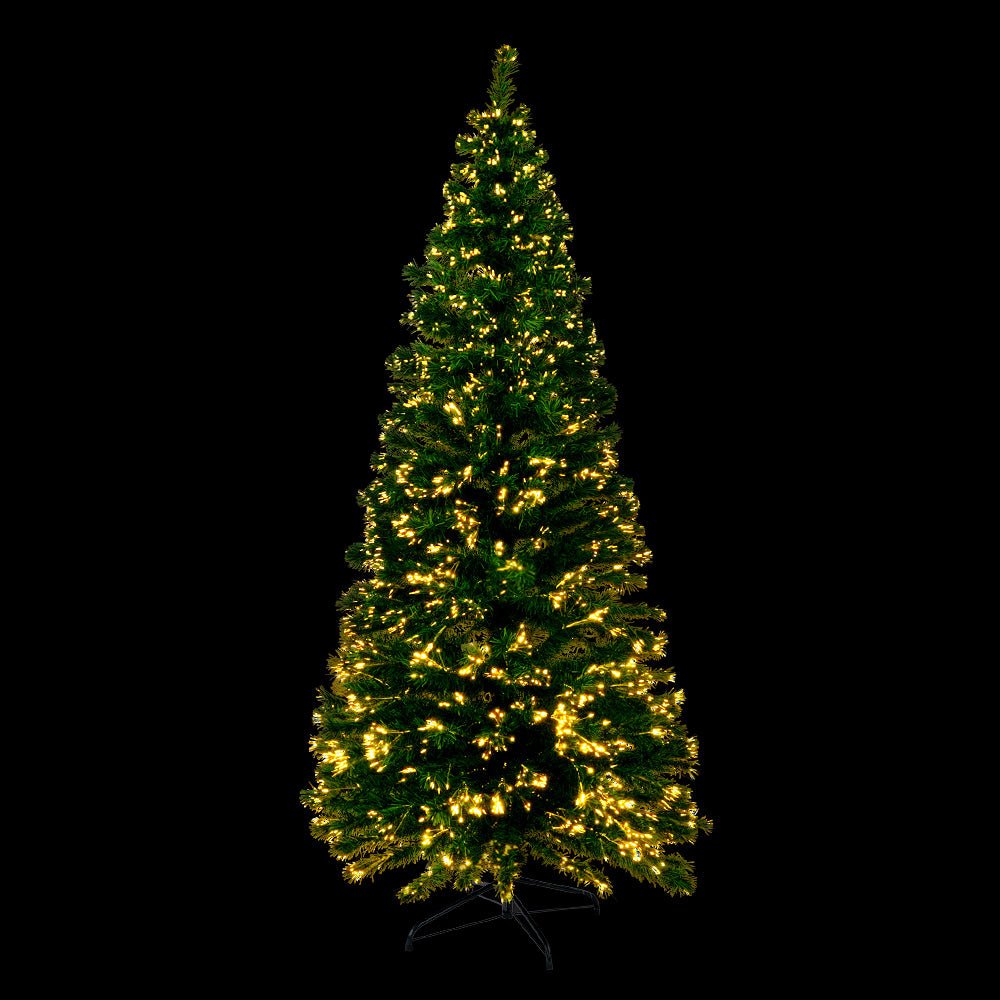 6FT / 1.8M Fibre Optic Christmas Tree – 300 Tips – Pre - lit Warm White Fibre Optic Lights - Rivercity House & Home Co. (ABN 18 642 972 209) - Affordable Modern Furniture Australia