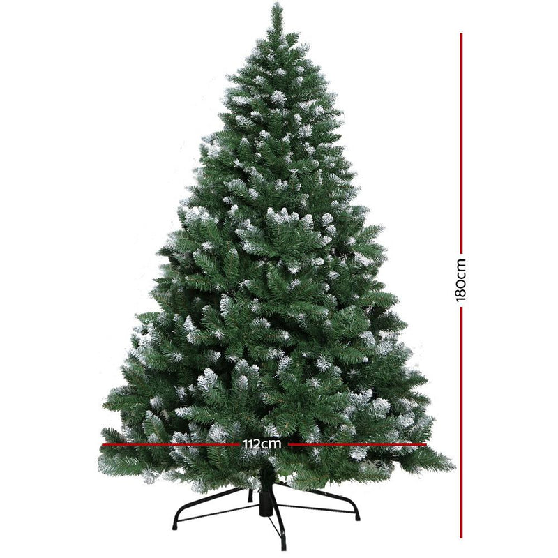 6FT Budget Christmas Snow Tree - Green - Rivercity House & Home Co. (ABN 18 642 972 209) - Affordable Modern Furniture Australia