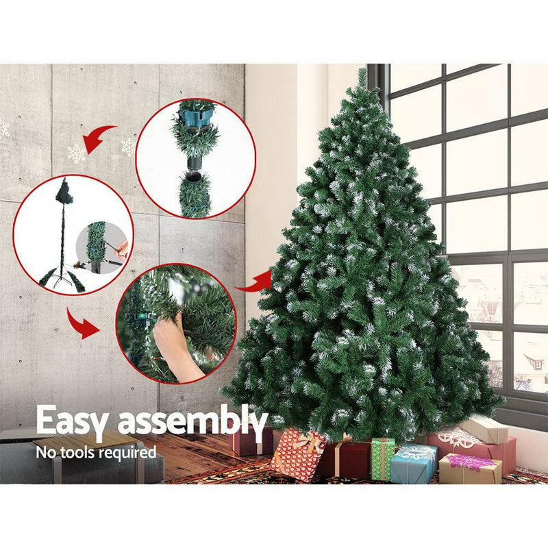 6FT Budget Christmas Snow Tree - Rivercity House & Home Co. (ABN 18 642 972 209) - Affordable Modern Furniture Australia