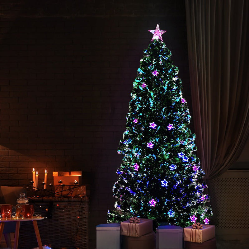 6FT Christmas Tree | Tips: 250 | Fibre Optic Stars - Occasions - Rivercity House & Home Co. (ABN 18 642 972 209)
