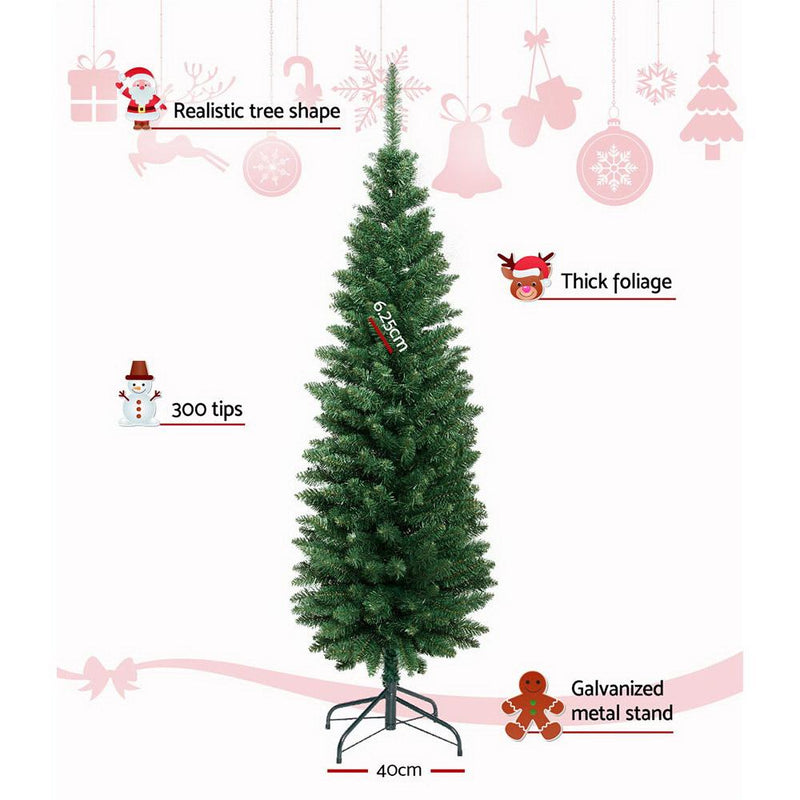6FT Slim Christmas Tree | Tips: 300 | Budget Collection - Occasions - Rivercity House & Home Co. (ABN 18 642 972 209) - Affordable Modern Furniture Australia