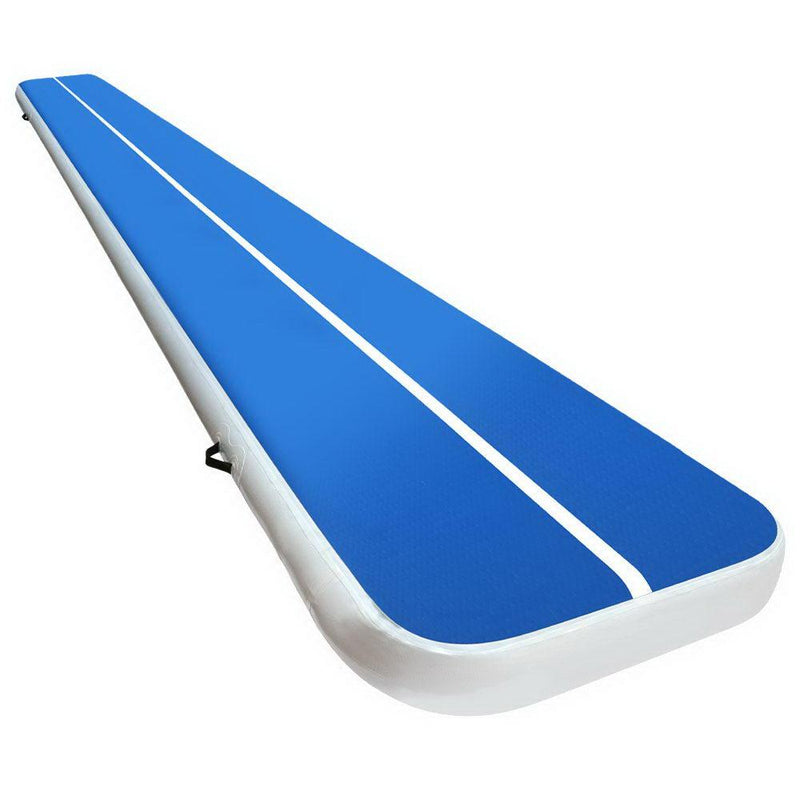 6m x 1m Inflatable Air Track Mat 20cm Thick Gymnastic Tumbling Blue And White - Rivercity House & Home Co. (ABN 18 642 972 209) - Affordable Modern Furniture Australia