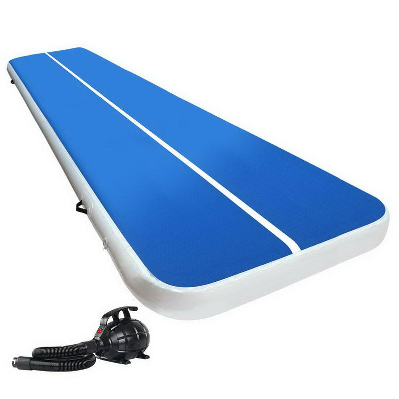 6X2M Inflatable Air Track Mat 20CM Thick with Pump Blue - Brand > Everfit - Rivercity House & Home Co. (ABN 18 642 972 209) - Affordable Modern Furniture Australia