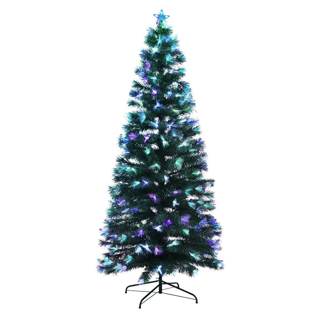 7FT / 2.1M Fibre Optic Christmas Tree – 270 Tips – Pre - lit 274 Multi - Colour LED Fibre Optic Lights + Star Topper - Occasions > Christmas - Rivercity House & Home Co. (ABN 18 642 972 209) - Affordable Modern Furniture Australia