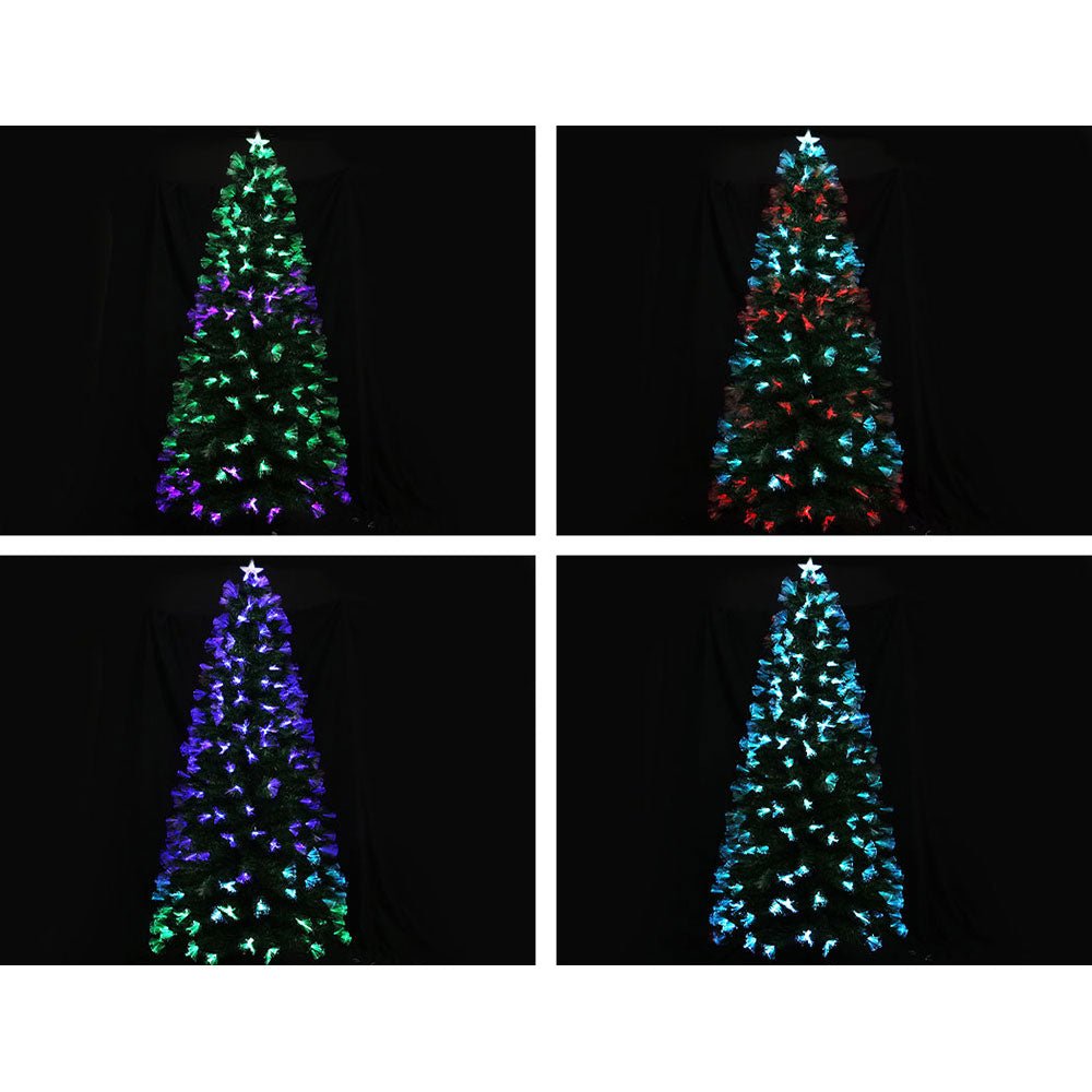 7FT / 2.1M Fibre Optic Christmas Tree – 270 Tips – Pre - lit 274 Multi - Colour LED Fibre Optic Lights + Star Topper - Occasions > Christmas - Rivercity House & Home Co. (ABN 18 642 972 209) - Affordable Modern Furniture Australia