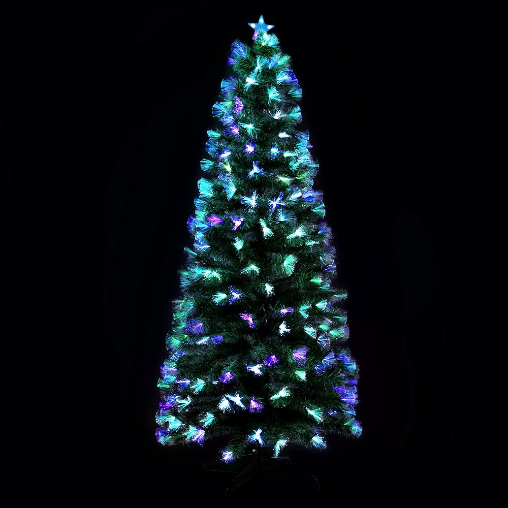 7FT / 2.1M Fibre Optic Christmas Tree – 270 Tips – Pre - lit 274 Multi - Colour LED Fibre Optic Lights + Star Topper - Occasions > Christmas - Rivercity House & Home Co. (ABN 18 642 972 209) - Affordable Modern Furniture Australia