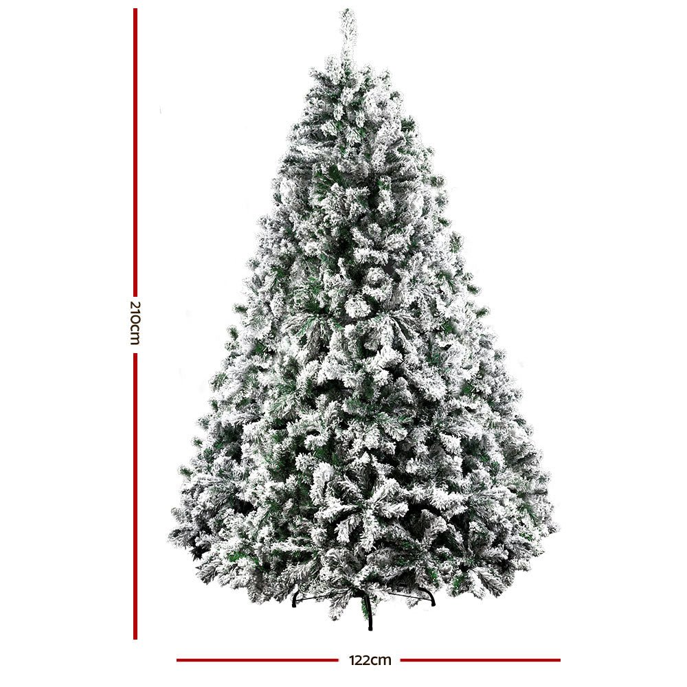 7FT / 2.1M Snowy Christmas Tree – 1106 Tips - Rivercity House & Home Co. (ABN 18 642 972 209) - Affordable Modern Furniture Australia