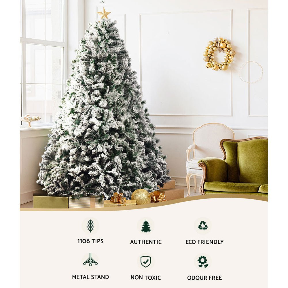 7FT / 2.1M Snowy Christmas Tree – 1106 Tips - Rivercity House & Home Co. (ABN 18 642 972 209) - Affordable Modern Furniture Australia