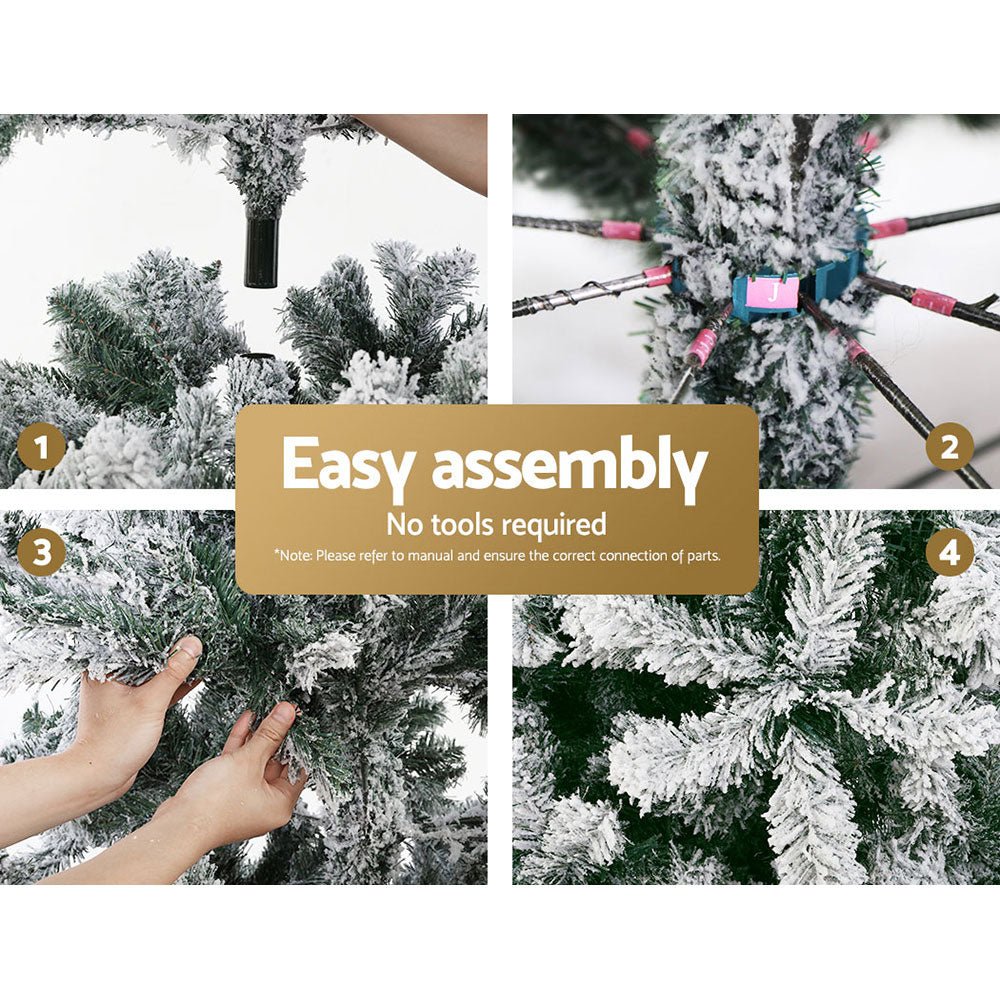7FT / 2.1M Snowy Christmas Tree – 1106 Tips - Rivercity House & Home Co. (ABN 18 642 972 209) - Affordable Modern Furniture Australia