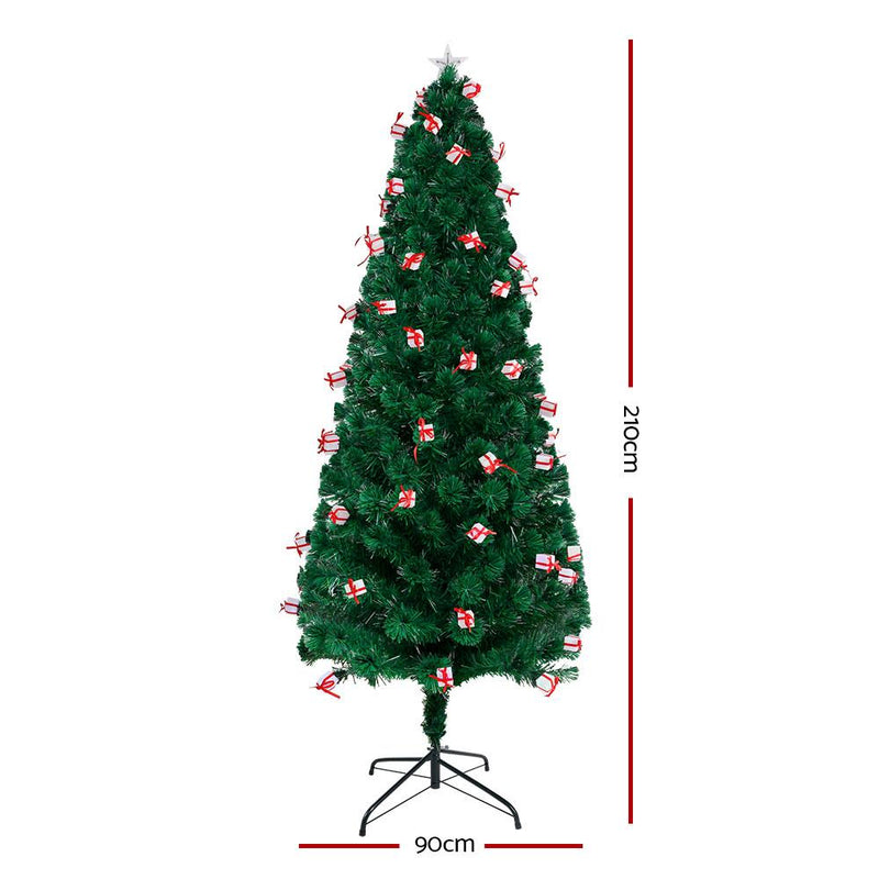7Ft Christmas Tree Fibre Optic Multi-colour Lights - Occasions > Christmas - Rivercity House & Home Co. (ABN 18 642 972 209) - Affordable Modern Furniture Australia