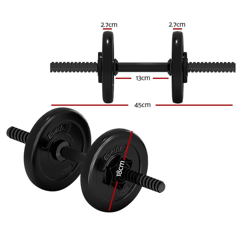 7KG Dumbbells Dumbbell Set Weight Plates Home Gym Fitness Exercise