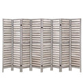 8 Panel Room Divider Screen Privacy Wood Dividers Timber Stand Grey