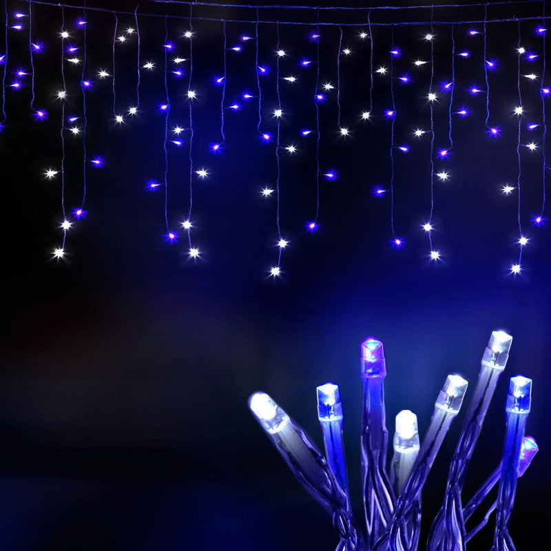 800 LED Christmas Icicle Lights White and Blue - Occasions - Rivercity House & Home Co. (ABN 18 642 972 209) - Affordable Modern Furniture Australia