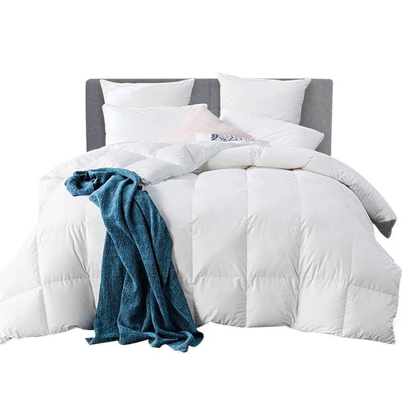800GSM Goose Down Feather Quilt Cover Duvet Doona White Queen - Rivercity House & Home Co. (ABN 18 642 972 209) - Affordable Modern Furniture Australia