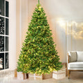 8FT / 2.4M Christmas Tree – 1488 Tips – Pre-lit 1488 Warm White LED Lights (8 Modes)