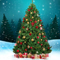 8FT / 2.4M Green Christmas Tree – 1500 Tips – Traditional Full Design