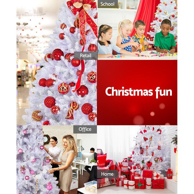 8FT Christmas Tree - White - Occasions > Christmas - Rivercity House & Home Co. (ABN 18 642 972 209) - Affordable Modern Furniture Australia