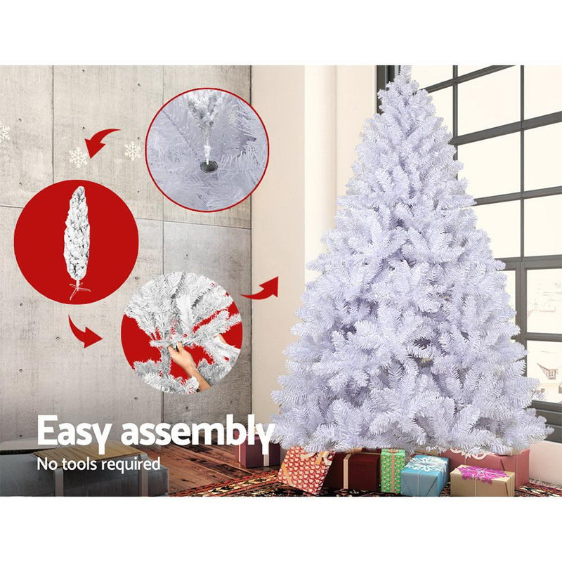8FT Christmas Tree - White - Occasions > Christmas - Rivercity House & Home Co. (ABN 18 642 972 209) - Affordable Modern Furniture Australia