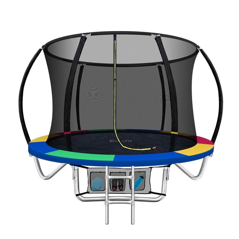 8FT Trampoline with Safety Enclosure (Multi-coloured) - Sports & Fitness - Rivercity House And Home Co.