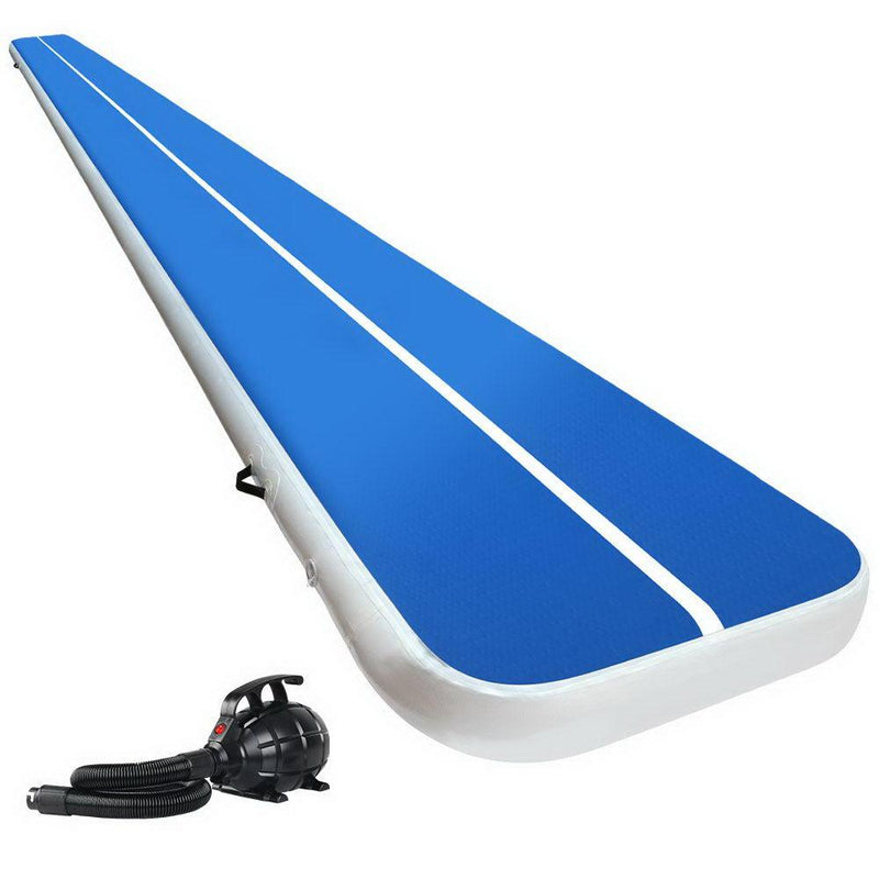 8X1M Inflatable Air Track Mat 20CM Thick with Pump Blue - Brand > Everfit - Rivercity House & Home Co. (ABN 18 642 972 209) - Affordable Modern Furniture Australia