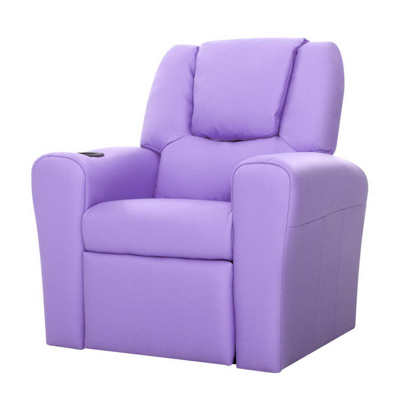 Kids Recliner Chair Purple PU Leather Sofa Lounge Couch Children Armchair - Baby & Kids > Kid's Furniture - Rivercity House & Home Co. (ABN 18 642 972 209) - Affordable Modern Furniture Australia