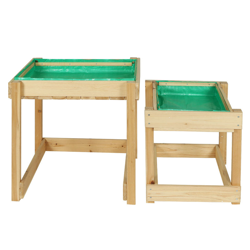 Kids Sandpit Sand and Water Wooden Table with Cover Outdoor Sand Pit Toys - Baby & Kids > Toys - Rivercity House & Home Co. (ABN 18 642 972 209) - Affordable Modern Furniture Australia