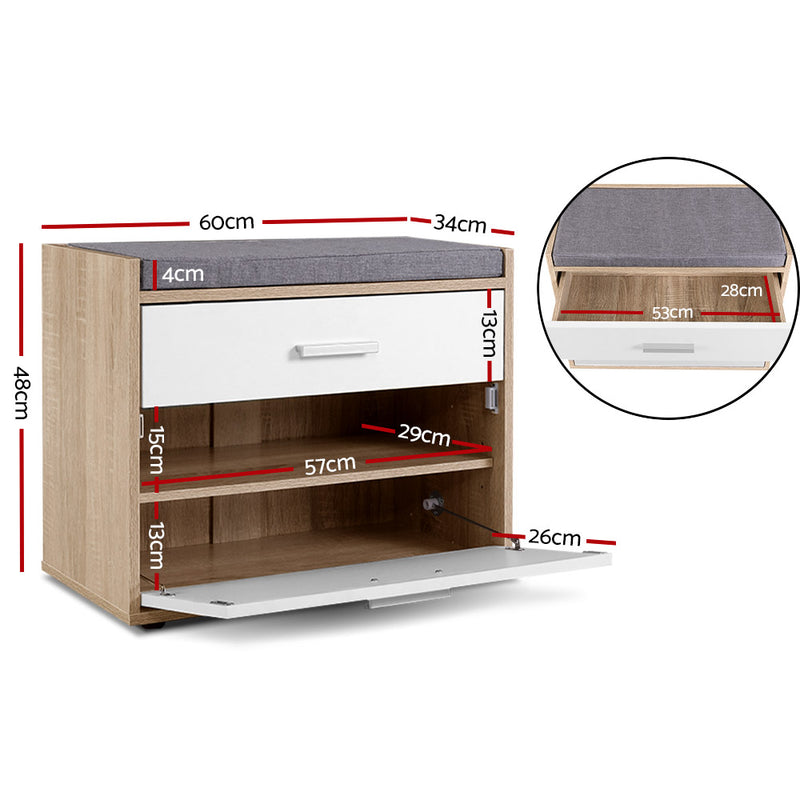 Shoe Cabinet Bench Storage Organiser Seat - Rivercity House & Home Co. (ABN 18 642 972 209) - Affordable Modern Furniture Australia